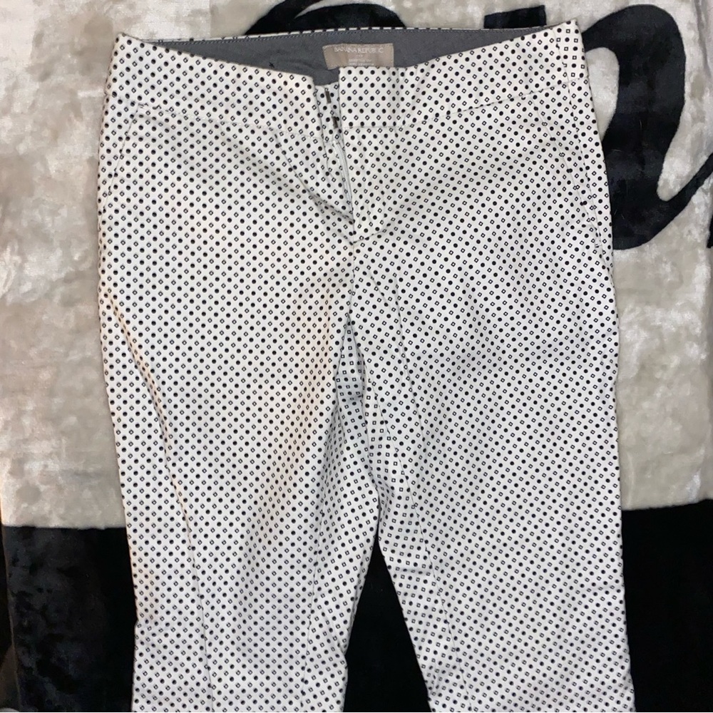 Banana Republic Petite White Print Pants
